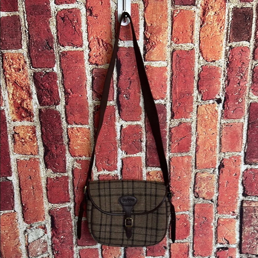 Barbour Brown Plaid Crossbody Bag